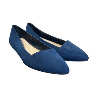 Ataiwee Womens Flats Blue Faux Suede Pointed Toe Size Size 7.5